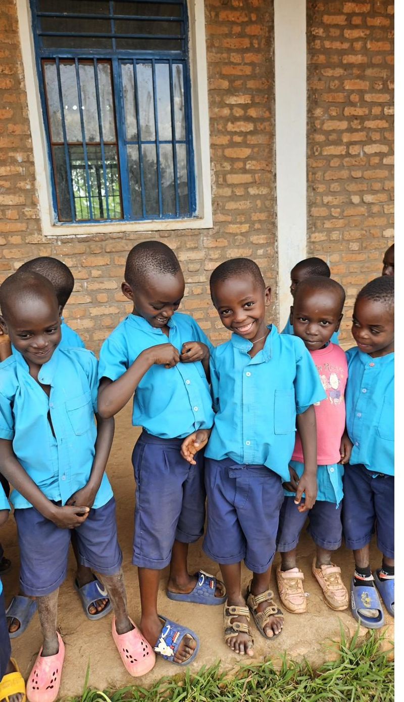 Preschool children in school uniforms