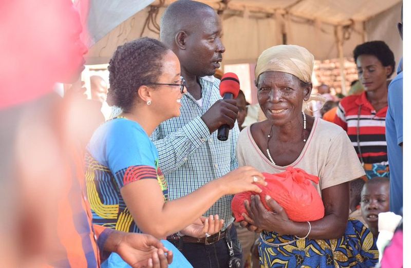 Community members gathered during a support activity
