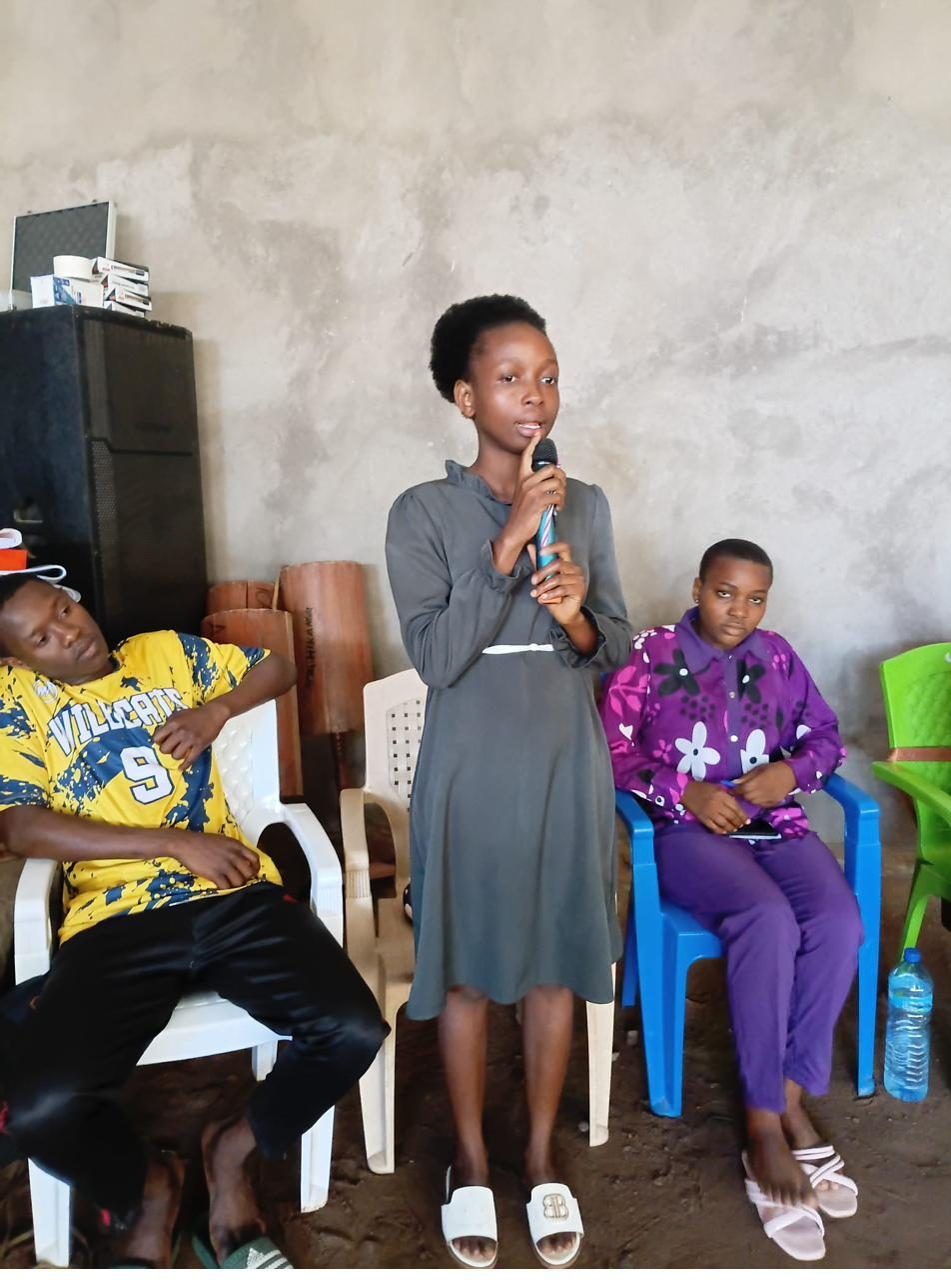 A young person speaking during a Fount Hub gathering