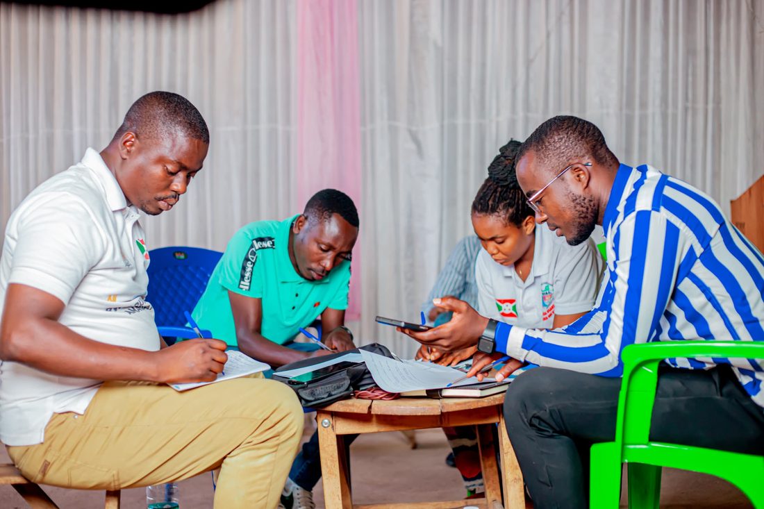 Young people planning together at Fount Hub